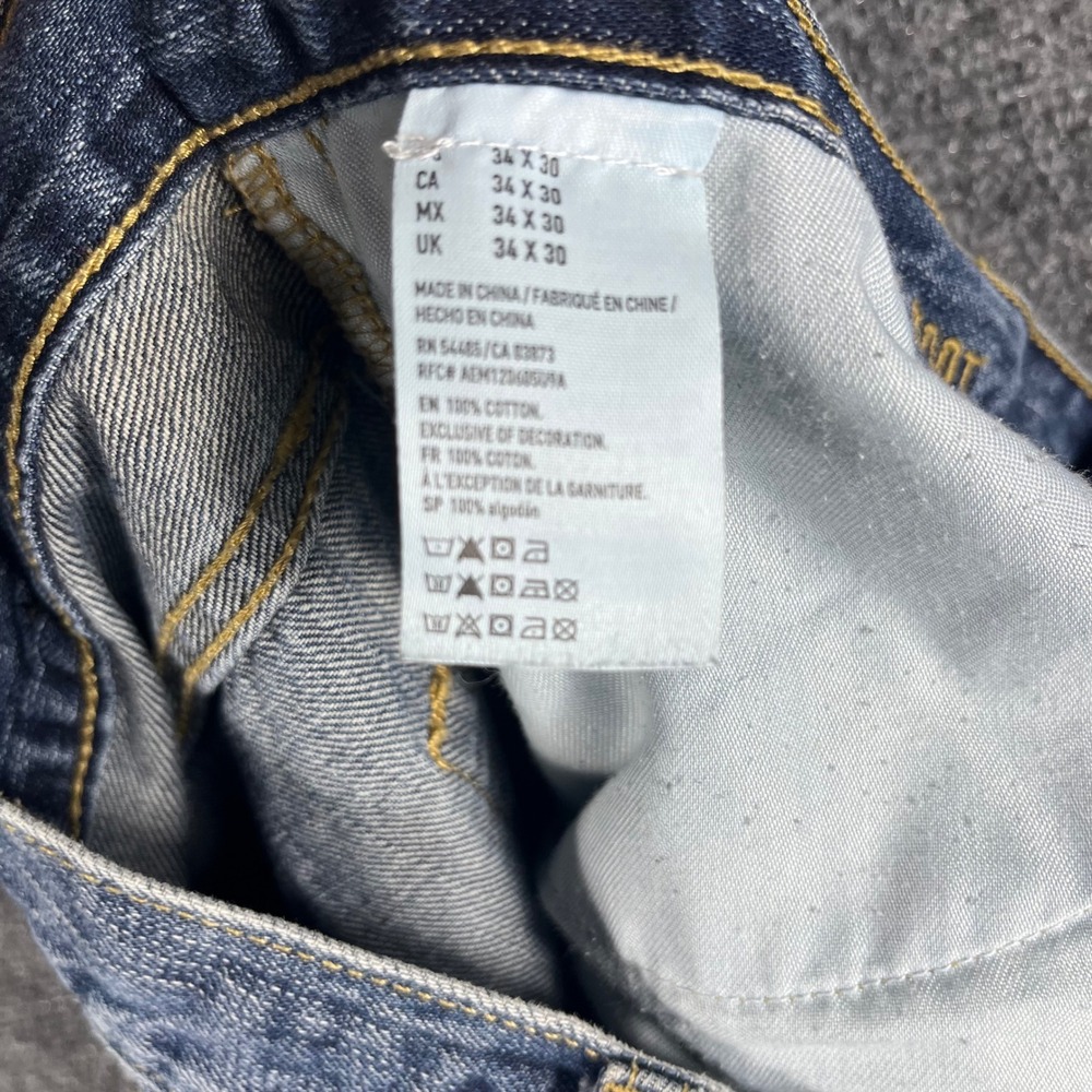 American Eagle Jeans Mens 33 Blue Distressed Straight Leg Medium Wash Denim - Picture 11 of 11